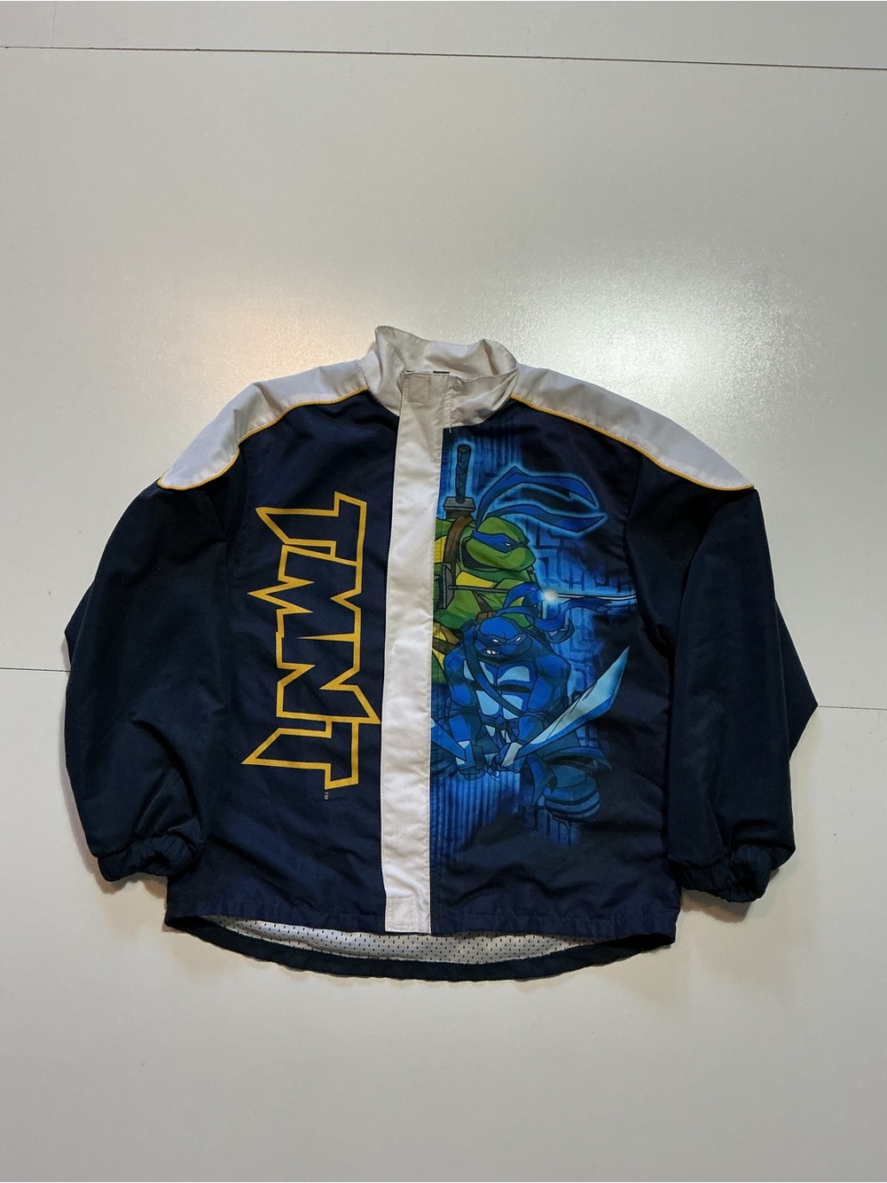 Vintage TMNT Teenage Mutant Ninja Turtles Boys Youth Kids Zip Windbreaker Jacket